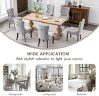 KCC Velvet Dining Chairs Set of 2, Upholstered High-end Tufted Dining Room Chair - Image 8