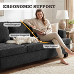 Apicizon 3-Seater Sofa & 3-Seater Sofa, 2 Piece Set Comfy Couch - Image 5