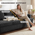 Apicizon 89" 3 Seat Couch for Living Room, Comfy Couch Clound Sofa 3 Seater Sofa - Image 5
