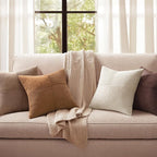 MIULEE Brown Throw Pillow Covers 20x20 Inch Set of 4 Boho Farmhouse Cushion - Image 2