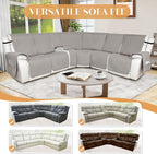 HDCAXKJ 100% Waterproof Reclining Sectional Couch Covers L Shape Recliner Sofa - Image 5