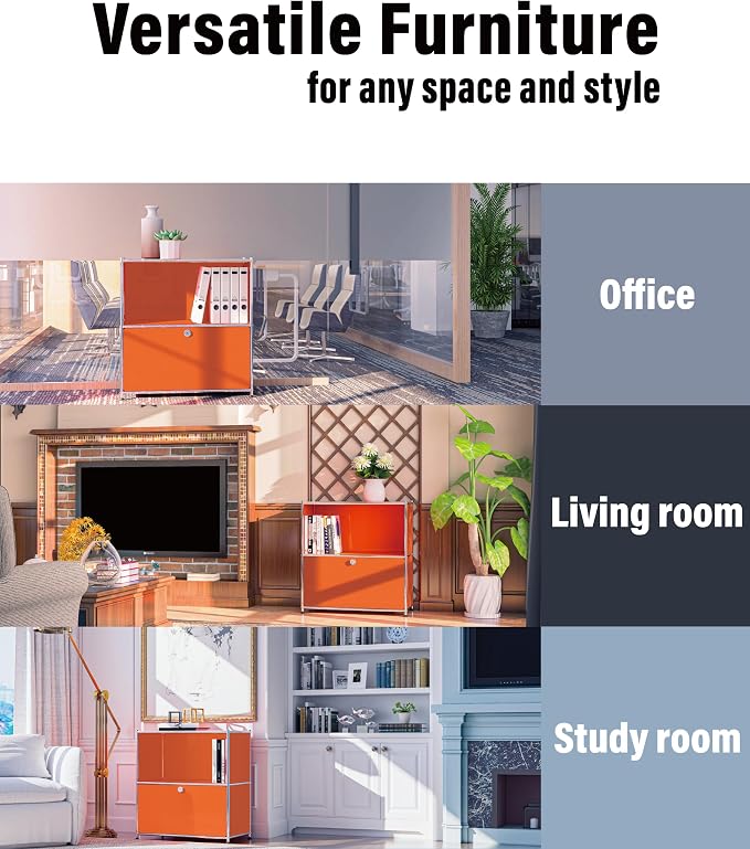 32.5-Inch Flip-Top Side Table & Buffet Cabinet - Image 7