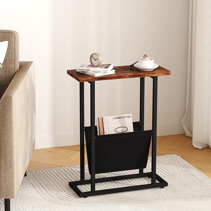 Yusong Narrow Side Table for Small Spaces, Small End Table Set of 2 - Image 2