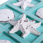 NIKKY HOME Beach Tic Tac Toe for Fun Starfish Sand Dollar Coastal House Coffee - Image 2