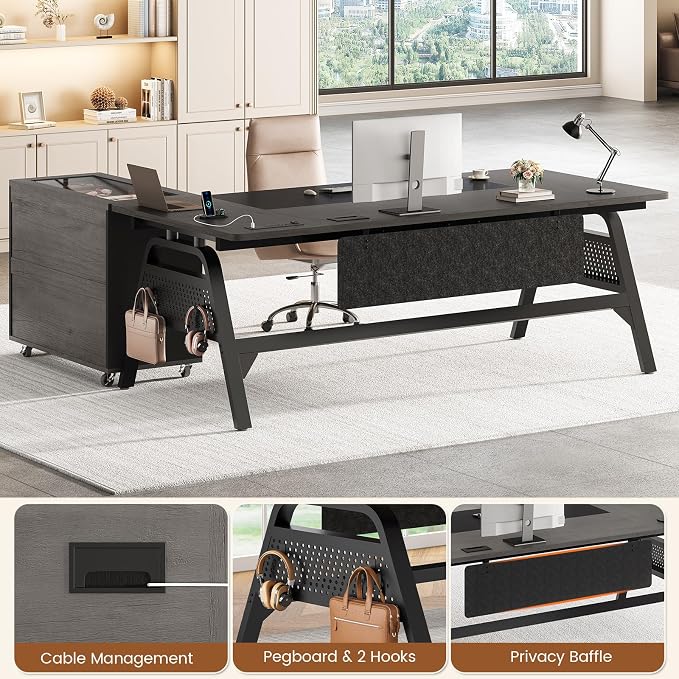 SEDETA L Shaped Computer Desk - Image 9