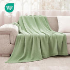 EMME Muslin Blankets for Adults Throw Blanket for Couch Breathable Gauze Soft - Image 4