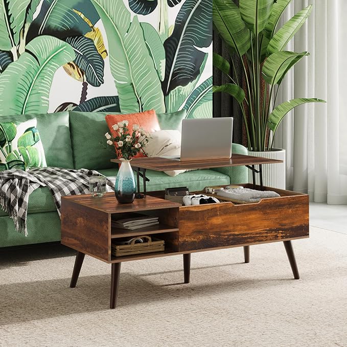 WLIVE Coffee Table, 47“ Lift Top Coffee Tables - Image 2