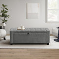 GRAINELL Storage Ottoman Bench, Upholstered Tufted Bedroom Bench by Unknown