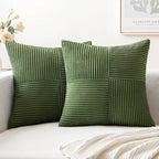 MIULEE Moss Green Decorative Throw Pillow Covers by MIULEE