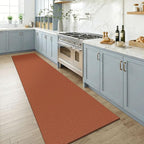 KOZYFLY Orange Runners for Hallway 2.5'x8', Washable Runner Rug, Woven Non Slip - Image 2