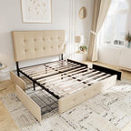 Allewie Upholstered Full Size Platform Bed Frame - Image 8