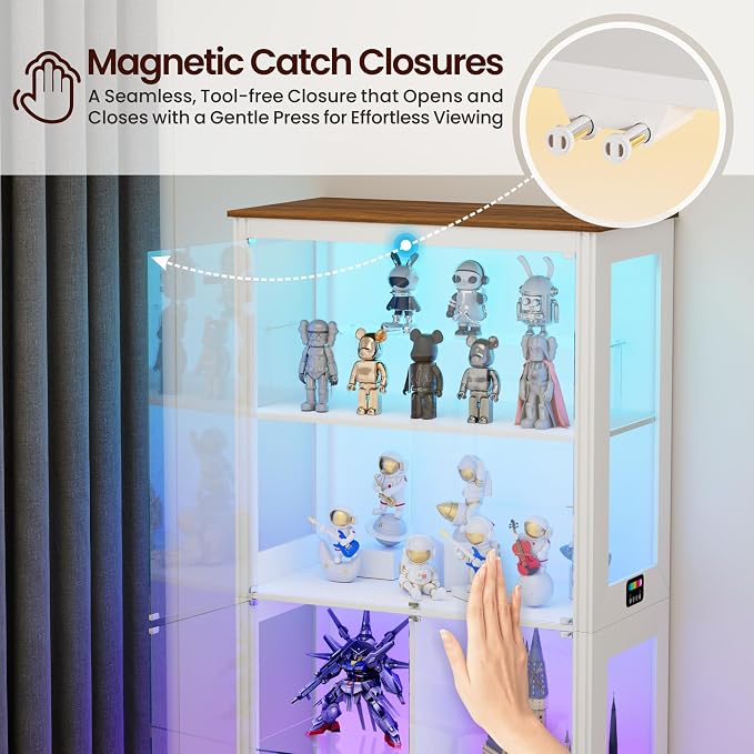 71” Glass Display Cabinet with RGB Light - Image 8
