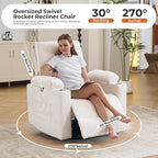 Rocking Chair Nursery with Adjustable Armrests, Electric Glider Recliner - Image 5