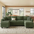 Belffin U Shaped Couch with Reversible Chaises Sectional Couches - Image 3
