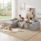 108" Boneless Couch Modular Sectional Sofa, L-Shaped Couch - Image 4