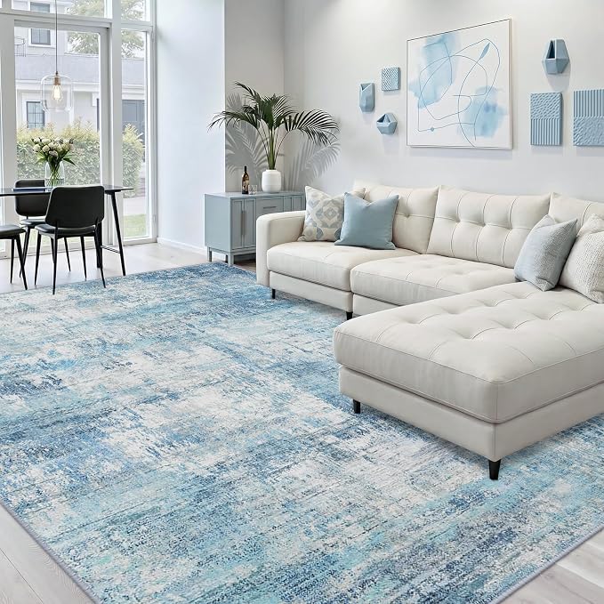 RELEANY Washable 8'x10' Abstract Area Rug by RELEANY