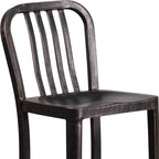 Flash Furniture Gael Commercial Grade 2 Pack 30" High Black-Antique Gold Metal - Image 9