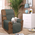 U-NICE HOME Reversible Recliner Chair Covers, Pet Friendly, Elastic Straps - Image 2