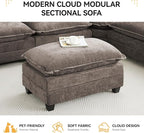 35‘’ Modern Chenille Cloud Sofa Ottoman, Rectangle Ottoman - Image 6
