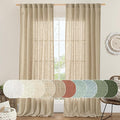 Living Room Sheer Linen Curtains 90 Inch by LAMIT