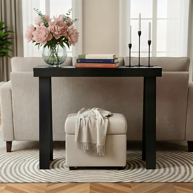 Plank+Beam Solid Wood Console Table, 36 Inch, Sofa Table, Narrow Entryway Table - Image 4