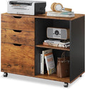 DEVAISE 3-Drawer Wood File Cabinet, Mobile Lateral Filing Cabinet, Printer Stand by DEVAISE
