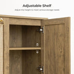 SICOTAS 55" Cherry Sideboard Buffet Cabinet - Image 5