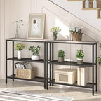 HOOBRO 29.5" Narrow Console Table, 3-Tier Entryway Table, Thin Sofa Table - Image 5