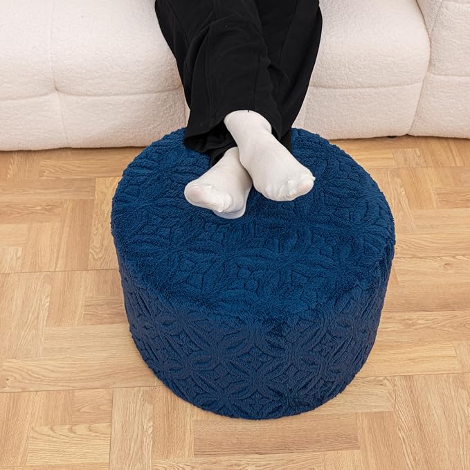 Plush Multi-Functional Ottoman Pouf – Ergonomic Ottoman Foot Rest - Image 7