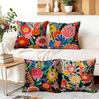OBSEDE Floral Decorative Throw Pillow Covers 18x18 Set of 4, Double-Sided Print - Image 5