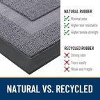 OLANLY Half Circle Front Door Mat Outside 33x21 All-Season Rubber Doormat | - Image 3