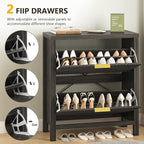 YOMILUVE Shoe Cabinet Storage for Entryway, Fluted Shoe Cabinet - Image 4