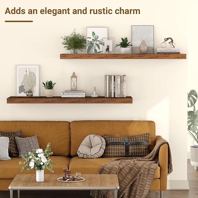 36 Inch Floating Shelves, 12 Inch Deep Floating Shelves - Image 5