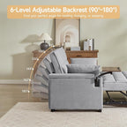 Auvsoce 65" Sleeper Sofa Bed Loveseat, Convertible Couch - Image 8