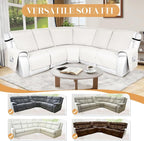 HDCAXKJ 100% Waterproof Reclining Sectional Couch Covers L Shape Recliner Sofa - Image 6