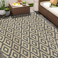 SAND MINE Reversible Mats, Plastic Straw Rug, Modern Area Rug, Large Floor Mat by SANDMIND