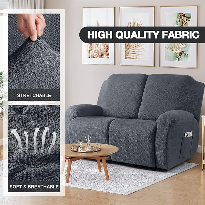 Timeles Extra Wide Recliner Loveseat Cover Oversized Reclining Couch Covers - Image 2