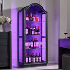 IFGET 72" Arched Glass Display Cabinet, Modern Curio Cabinet - Image 7