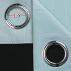 Aqua and Beige Ombre Blackout Curtains - Image 7