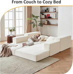 Modular Sectional Loveaeat Cloud Sofa, Boneless Couch - Image 5