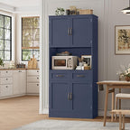 HOSTACK 71“ Tall Kitchen Pantry Storage Cabinet, Modern Kitchen Hutch Bar - Image 2