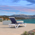 PURPLE LEAF Patio Chaise Lounge Chair Outside Aluminum Plastic Stackable - Image 3