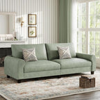 EASE MOOSE 88.5" Large Seat Faux Leather Loveseat Sofa, Waterproof and - Image 3