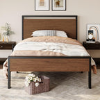 SHA CERLIN 14 Inch Twin Size Metal Platform Bed Frame - Image 3