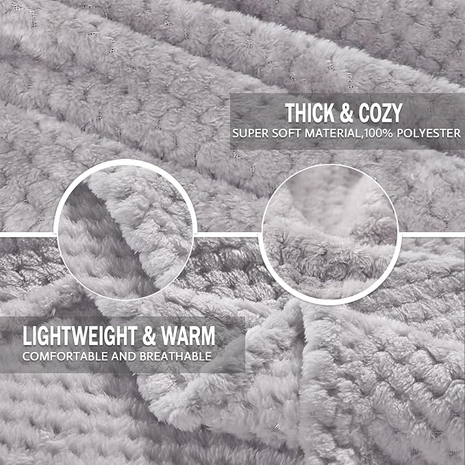 Exclusivo Mezcla Large Waffle Fleece Throw Blanket - Image 5