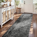 3x10 Black Rug Runners for Hallways Kitchen Runner Rug Non Slip Washable Black - Image 2