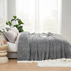 Snuggle Sac Super Soft & Reversible Heather Black Throw - Image 3