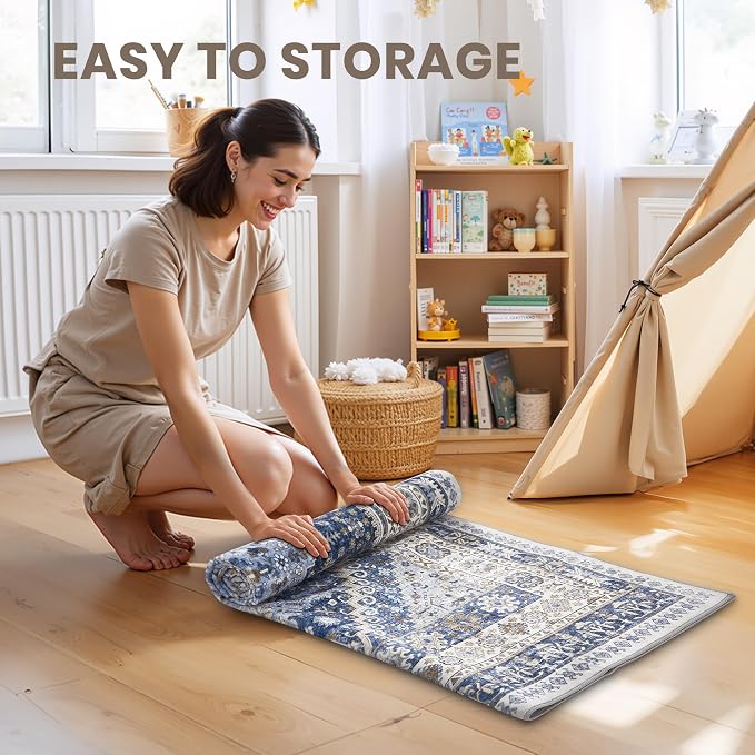 2x10 Runner Rug Non Slip, Washable Hallway Runner Rug, Laundry Room, Soft - Image 9