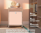 Matte Storage Cart with Flap Door, Large Capacity Storage Cart with Detachable - Image 3