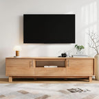 Marsail Boho Modern TV Stand up to 65 Inches, Fluted Entertainment Center - Image 3